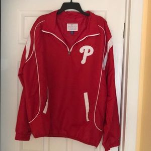 Phillies half zip pullover lightweight jacket.